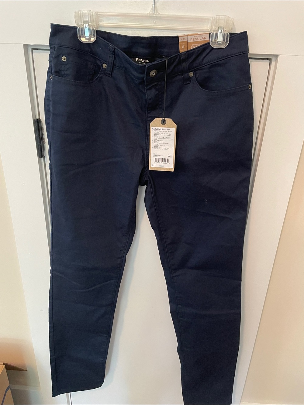 Prana Dark Navy Slim Ponte Pants Kayla high rise us 8